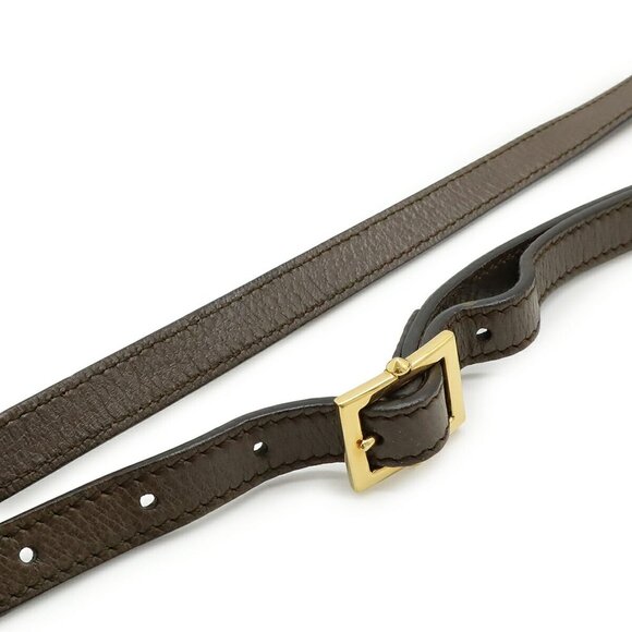 GUCCI Brown Leather Pochette Shoulder Bag - Picture 6 of 8